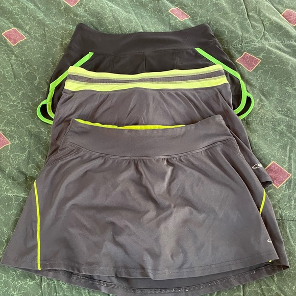 Champion Pants - Champion Women's Black and Gray Skorts with Neon Accents